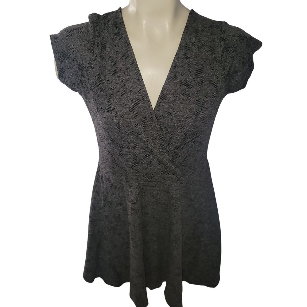 Im In Love With Derek Womens Stretch Grey Patterned Dress L